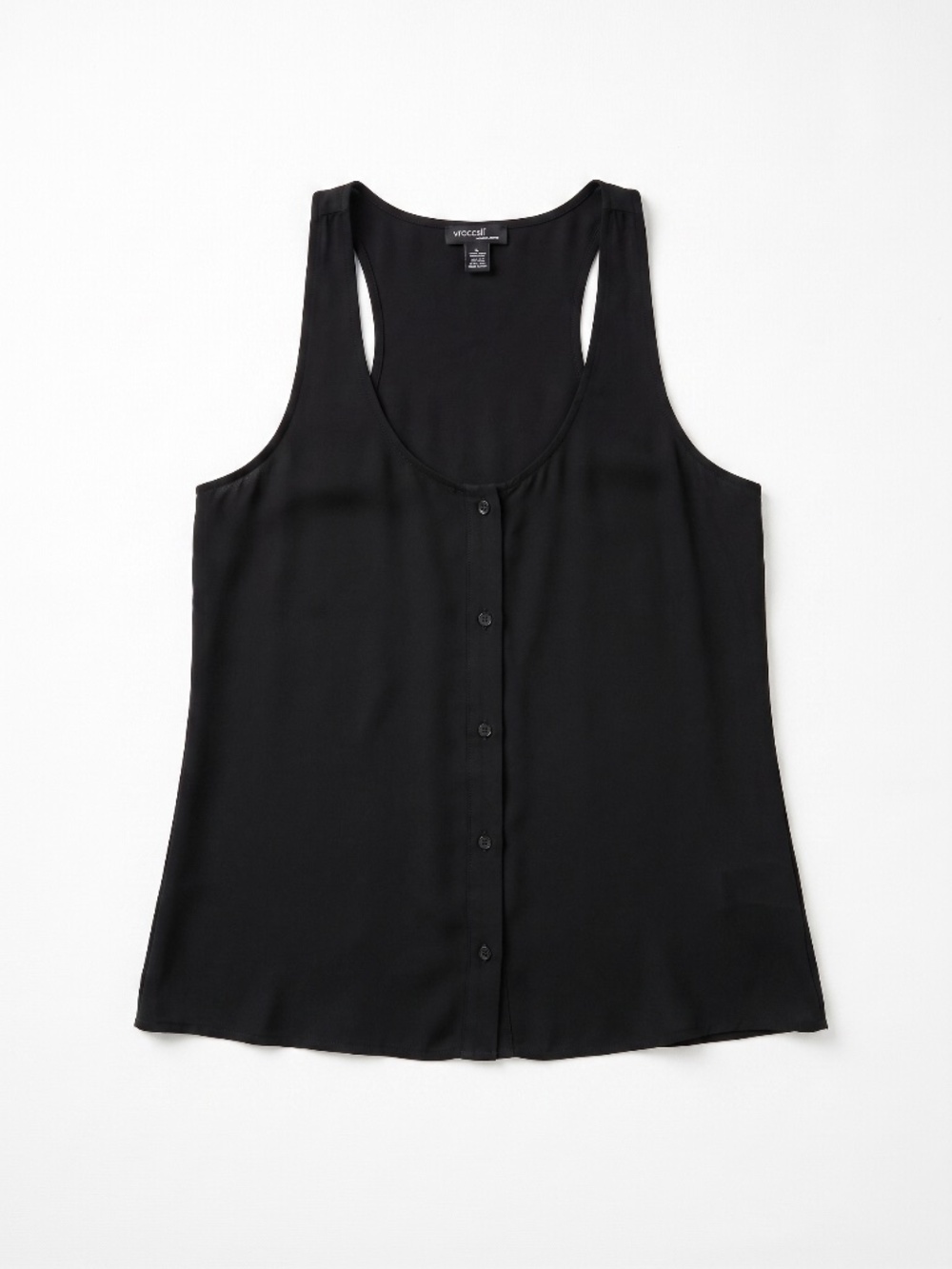 100% Silk Black Tank Blouse | Double Lined Silk | Luxury Wardrobe Basic